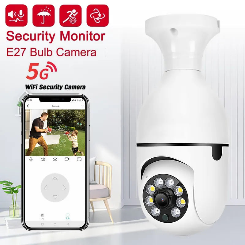 Home Surveillance 5G Smart WIFI Camera Panoramic HD E27 holder type Camera
