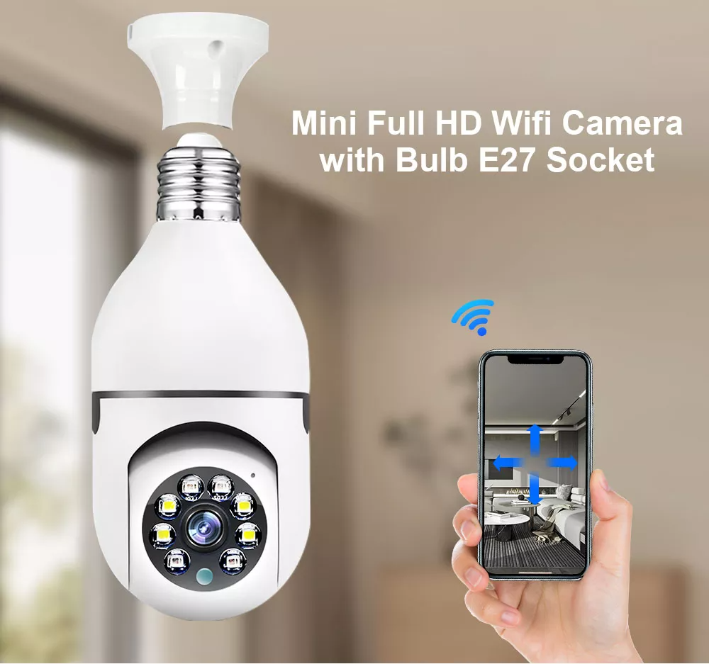 Home Surveillance 5G Smart WIFI Camera Panoramic HD E27 holder type Camera