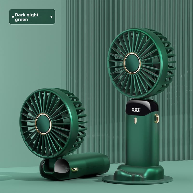 USB Portable Handheld Fan ? Foldable Mini Neck Fan with Digital Display & Aroma Function