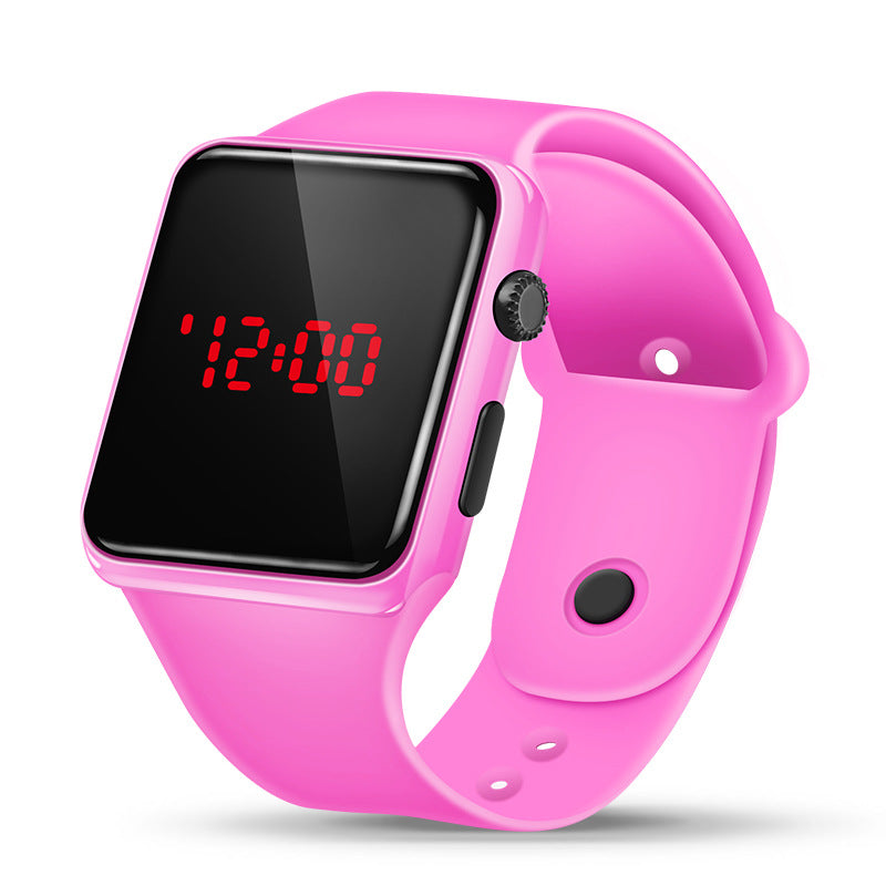 Korean Version Square Button LED Watch Children Student Sports Fashion Square Led Electronic Watch