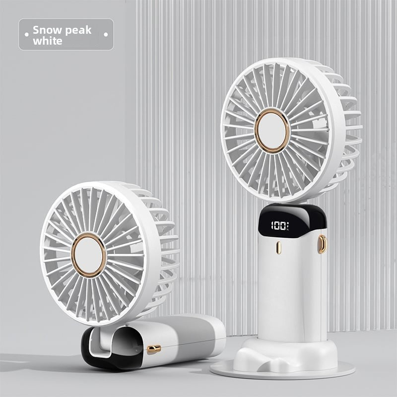 USB Portable Handheld Fan ? Foldable Mini Neck Fan with Digital Display & Aroma Function